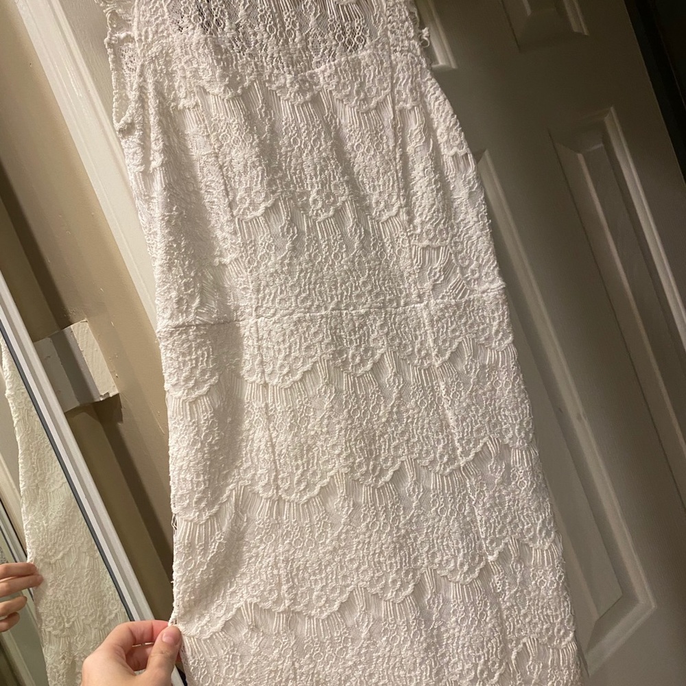 White lace free people dress